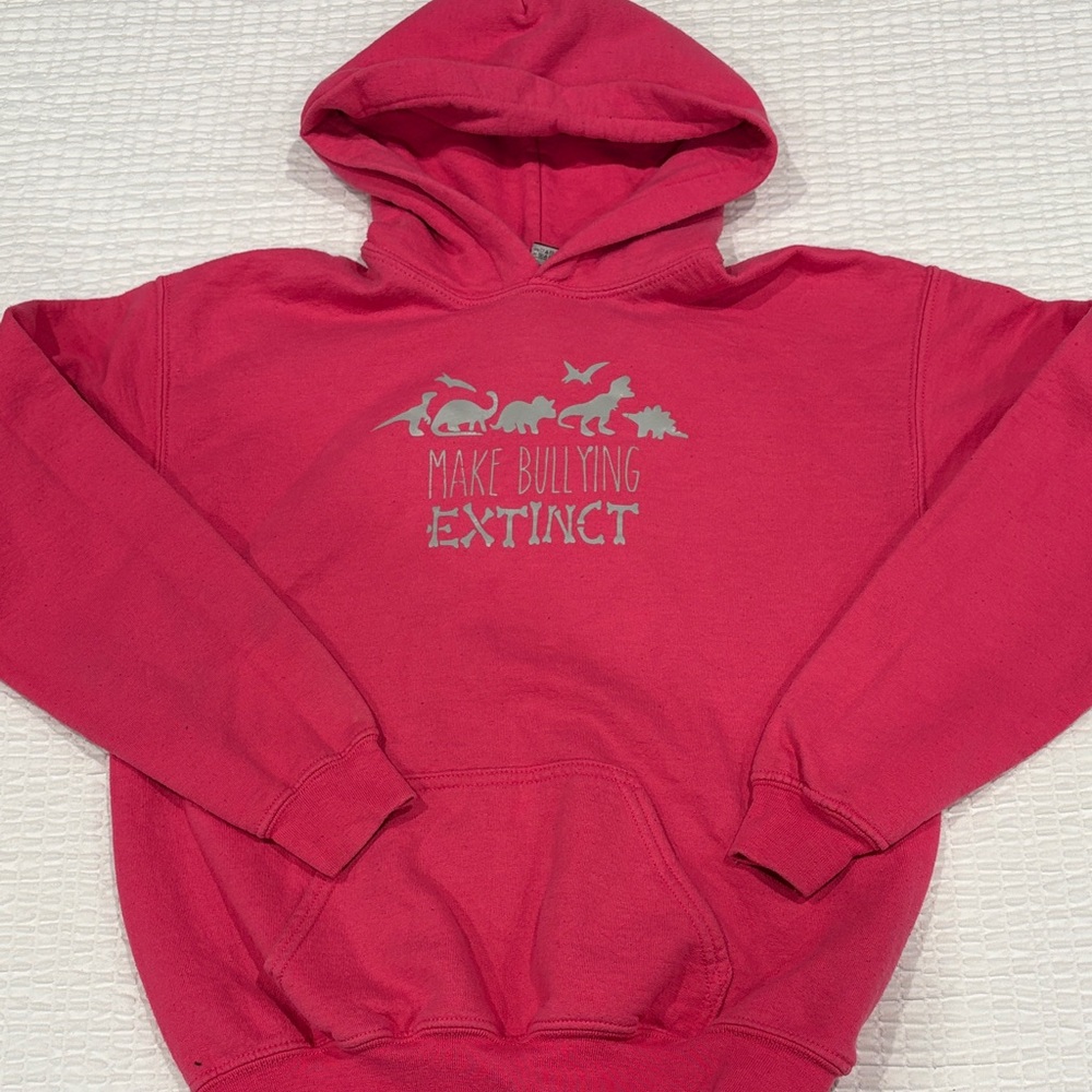 Anti-Bullying Youth Hoodie with Dinosaur Print